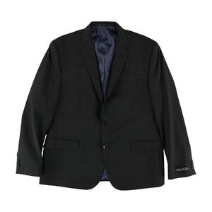 Kenneth Cole Mens Solid Two Button Blazer Jacket, Black, NWT